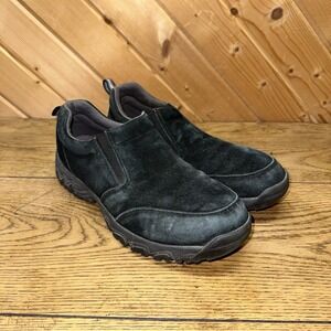 Duluth Trading Co. Wild Boar Black Pig Suede Mocs Slip On Shoes Mens 9M Workwear